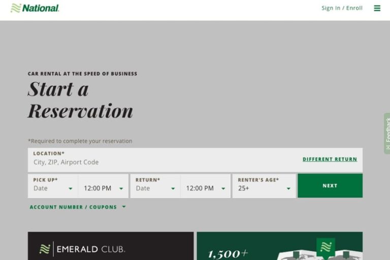 How to Add a Corporate Code to National Car Rental